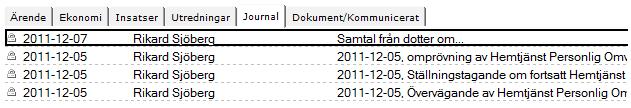Handledning Myndighet SoL/LSS 29 Bild 48 - Journalvy i ärende Korrigera journalanteckning Öppna den anteckning som ska korrigeras och klicka på knappen Skapa- Korrigering.