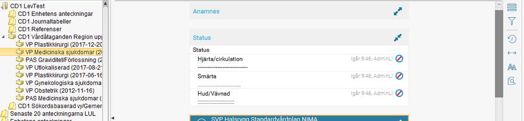 Sidan 29 Nyheter I läsläge i de nya presentationsvyerna kan användaren genom högerklick visa Sökordsinformation. Där återfinns hjälptext.