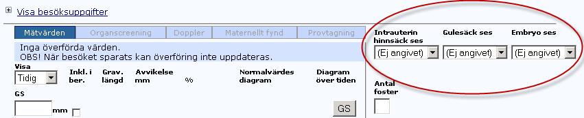 6.4.3 Observationer under tidig graviditet på