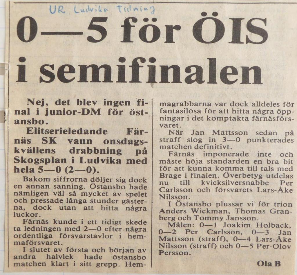 Distriktsmästerskap, Juniorer, Pojkar.