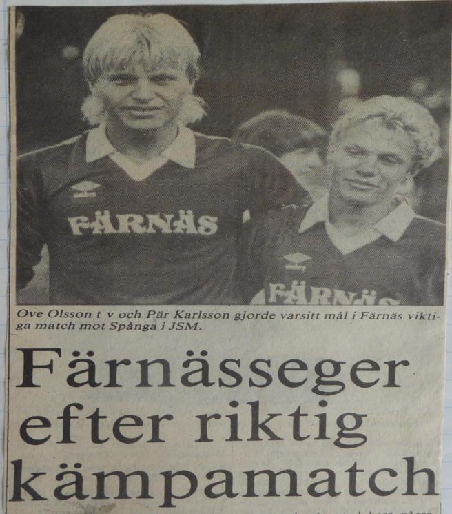 Färnäs seger efter riktig kämpamatch. Text från tidningsartikel. Vilken kämpamatch!