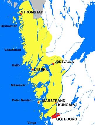 Ön är lätt att ströva runt på. Strömstad ligger cirka 15 kilometer åt norr. Ursholmens fyrplats ligger cirka 4 distansminuter åt VNV. Kosterhavet utgör numera en egen nationalpark.