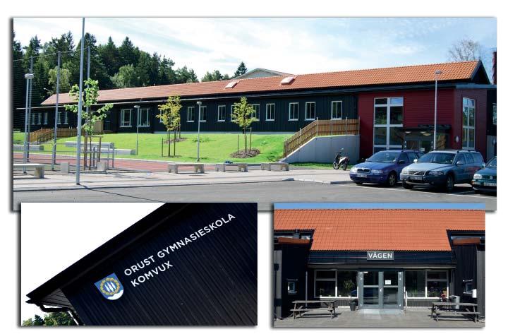 Orust gymnasieskola och vuxenutbildning Orust gymnasieskola och den kommunala vuxenutbildningen (komvux) hittar du på Skolvägen 1 i Henån.