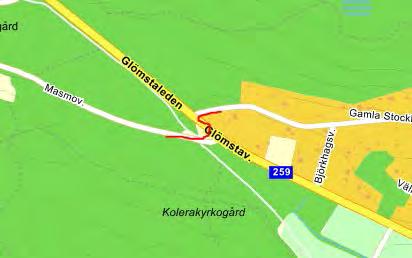 Korsning med Glömstavägen!