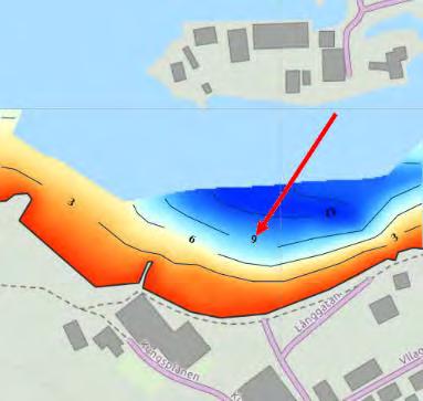 Resultat och sammanfattning Sjömätningen visade på en bottentopografi utan större avvikande bottenformationer.