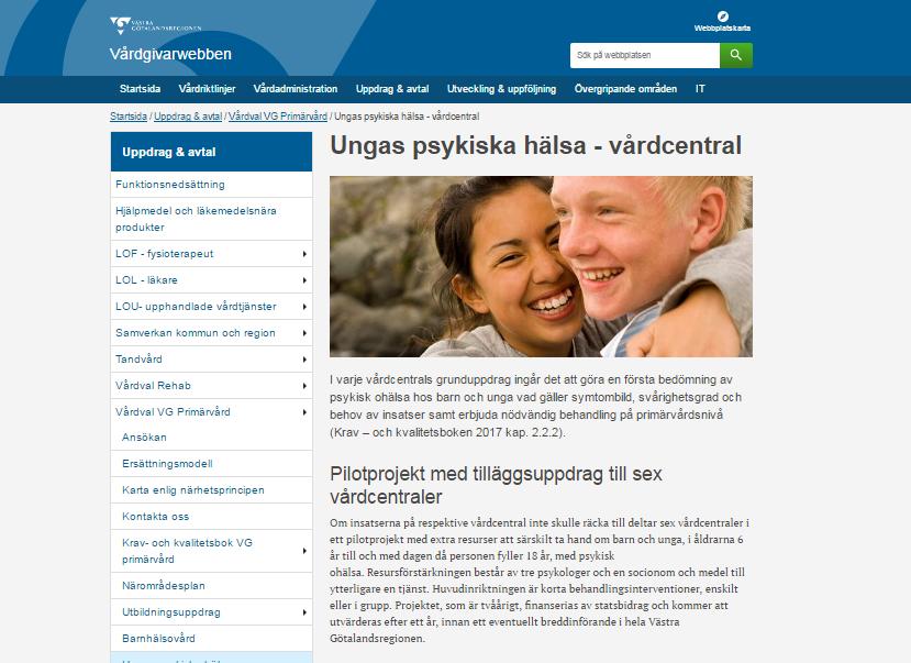 Kontaktuppgifter och mer information Ungas psykiska hälsa på webben >>