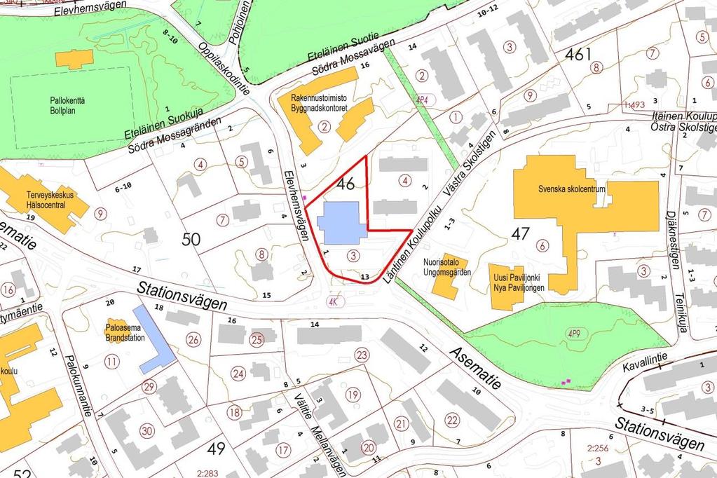 avseende detaljplanekartan 4.10.2016. Detaljplaneändringen har inletts på markägarens ansökan. Stadsstyrelsen beslutade 26.1.2015 att arbetet med att ändra detaljplanen skulle inledas.
