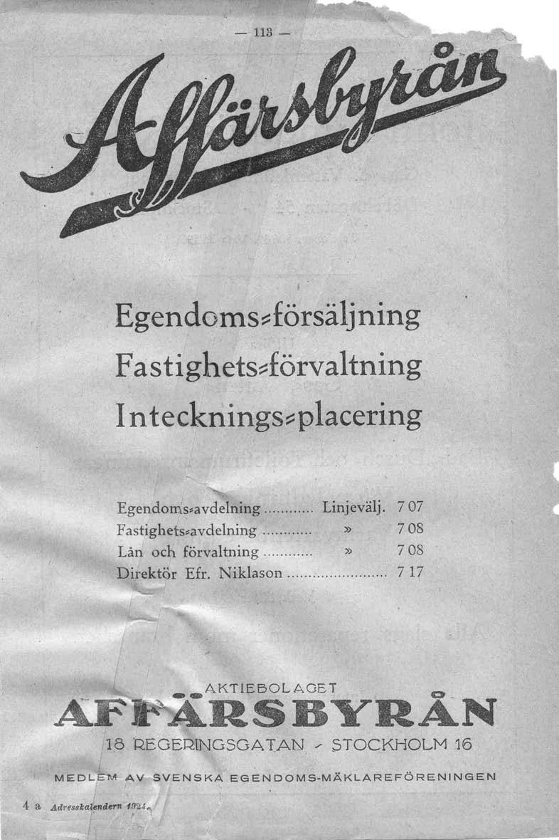 Egendoms-försäljning Fastighets-förvaltning In tecknings-placering Egendoms-avdelning Linjevälj.