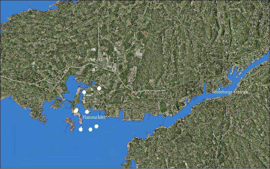 Planeringsförutsättningar Läge Planområdet är beläget cirka 10 km väster om Göteborgs centrum och ligger på gränsen mellan ett område präglat av storskaliga industrietableringar samt hamnverksamhet