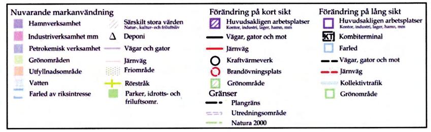 Torsviken och delar av Arendal redovisas som utredningsområde.