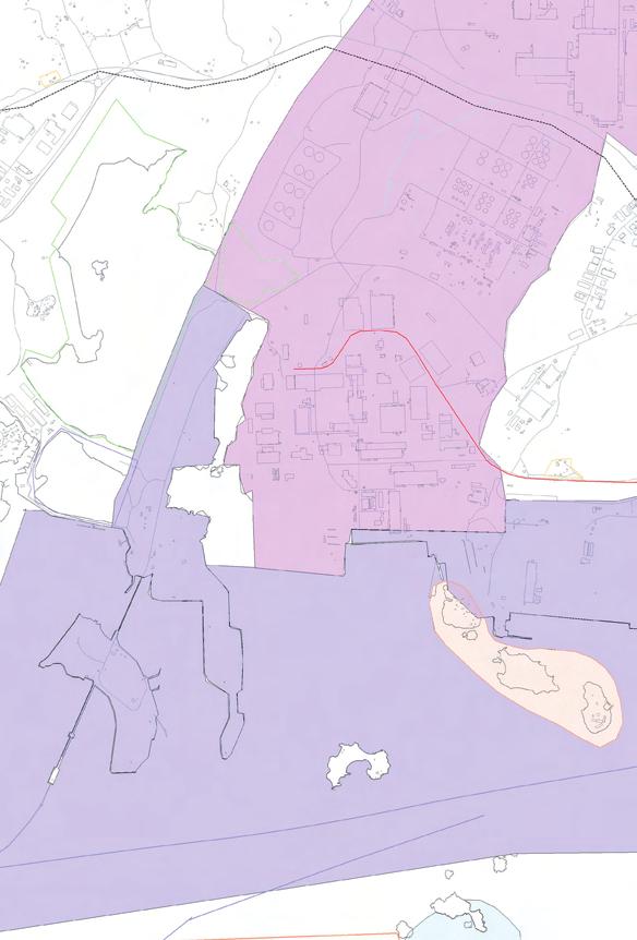 Befintlig bebyggelse Endast ett av delområdena (det nordöstra, VG18) har en befintlig byggnad i form av en kontorsbyggnad. Inom område VG 05 och VG 08 finns befintliga vindkraftverk.