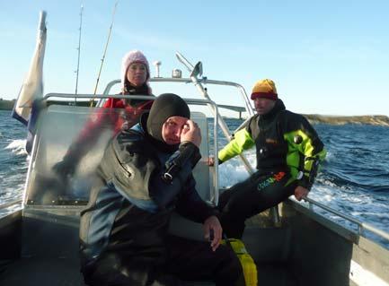 Reportage Hitra v 36 Fyra glada dykare gav sig iväg till Hitra i Norge för att fånga fisk.