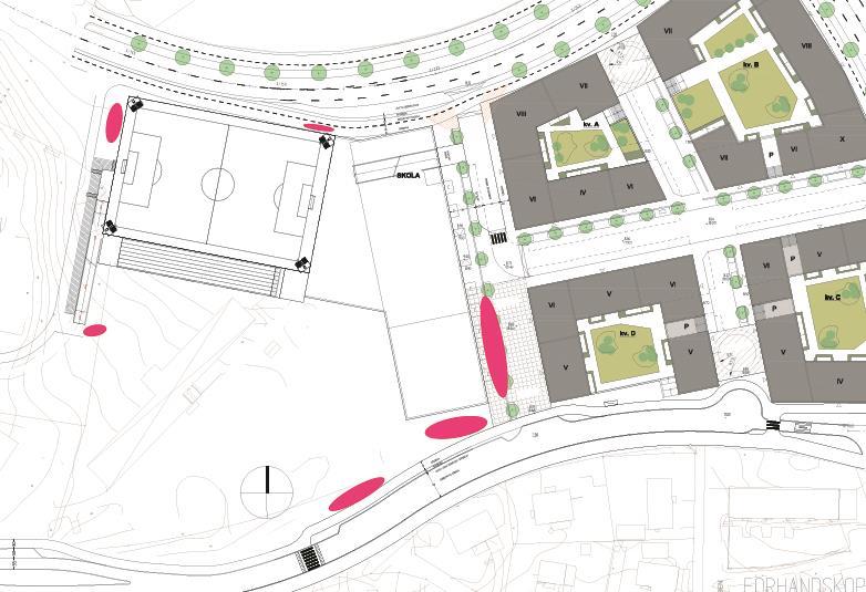 cykelparkeringsplatser vilket motsvarar en yta på ca 600m² baserat på 1,8 m²/två cyklar. Till denna yta tillkommer yta för att ställa in eller ta ut sin cykel.