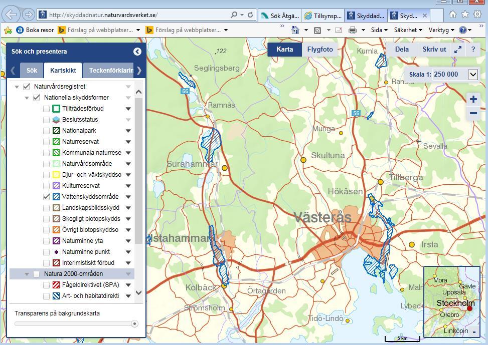 NV:s register skyddade områden?