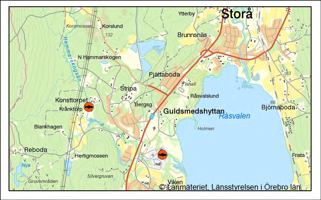 från flottledsrensning. Under 2009 bytte Vägverket ut vägtrumman vid Danshyttan till valvbåge vilket gör att ett vandringshinder eliminerats. Elfiskestationerna i Hammarskogsån.