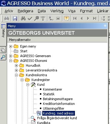 Lathund Sök kund 24 För att söka kund i kundregistret i ekonomisystemet Agresso.