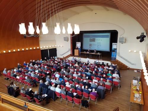 PRO Skånes årsmöte 2018-03-21 Drygt 170 ombud från föreningar, representanter från samorganisationer, styrelse och gäster hade samlats på Medborgarhuset i