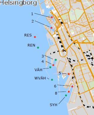 HELSINGBORGS HAMN Helsingborgs hamn består av tre hamnar, Nordhamnen, Västhamnen och Sydhamnen. Nordhamnen är den äldsta delen och västhamnen, den nyaste, invigdes 1985.