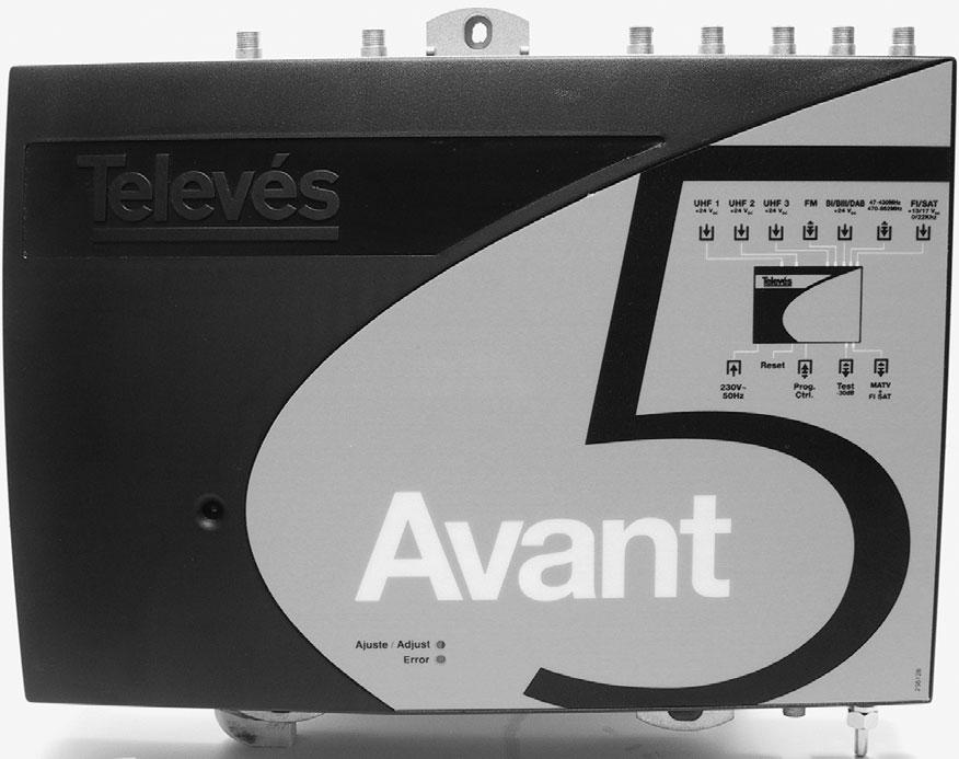 SE-2 060403 50037 FAKTARUTA AVANT Hög utnivå med förstärkning upp till 51dB Automatiska funktioner för tilt och förstärkning Val för analog eller digitalkanal Klusterprogrammering Välj mellan 3