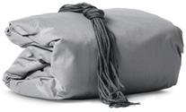 185 ) Soffa + 2 fåtöljer + bord Parasollfot Visby i grå polerad granit, 40 kg, Ø 50 cm 499