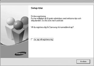 Typiskt: Installera de vanligaste skrivarprogrammen. Detta rekommenderas för de flesta användare. Anpassad: Du kan välja enskilda komponenter att installera. OBS!