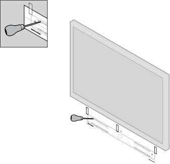 22 Produktguide 1. Håll mallen för PLAYBAR-väggmonteringen (ingår i väggmonteringssatsen) i önskad position på väggen. PLAYBAR går att montera antingen över eller under tv:n.