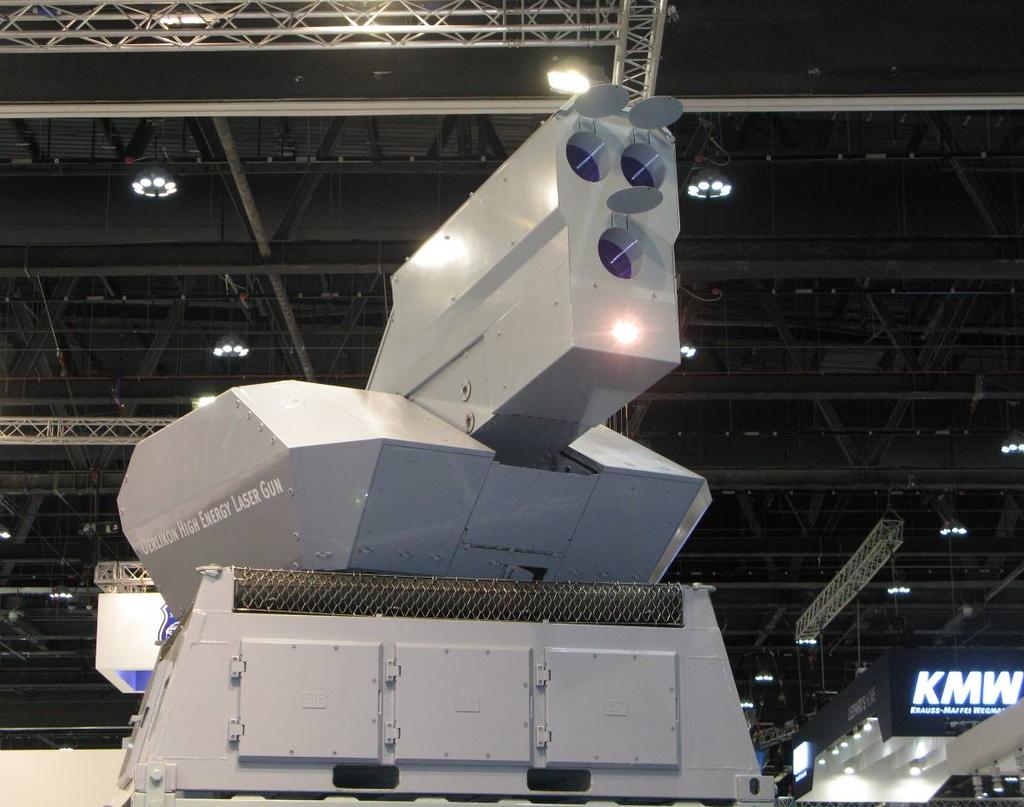 ÅRSRAPPORT 2015 Bilaga 2016-02-26 Sida 125 (131) 19.2. Laservapen Oerlikon High Energy Laser Gun Oerlikon, ett dotterbolag till Rheinmetall, har utvecklat ett laservapen kallat High Energy Laser Gun.