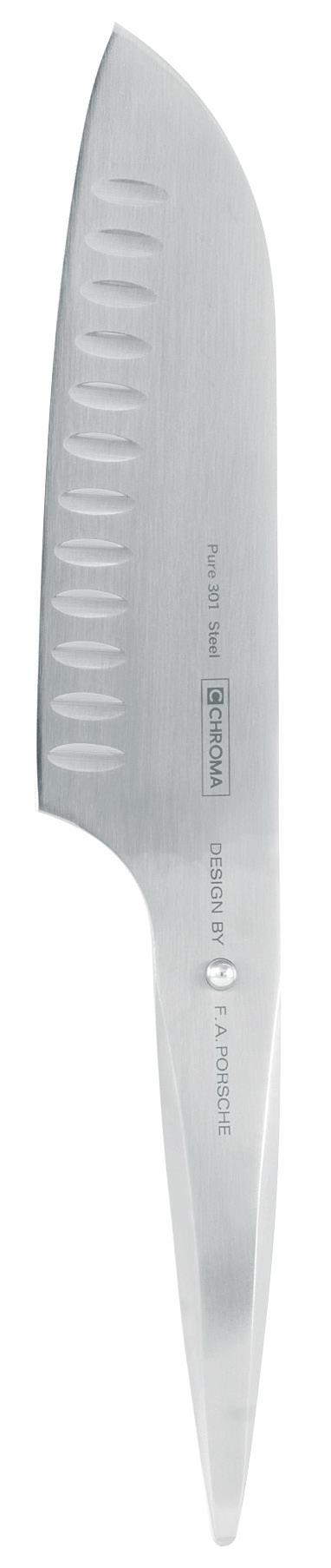 type 301 Japansk kockkniv med lufthål Nu har äntligen type 301 utökat sitt sortiment med en efterlängtad knivmodell.