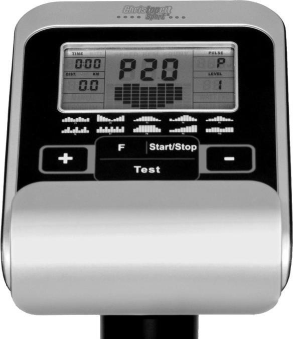 Instruktioner till dator LEVEL: Indikerar motståndsnivå från LEVEL 1 till LEVEL 24.. TIME/ WATT : Indikerar tid eller alternativt Watt.