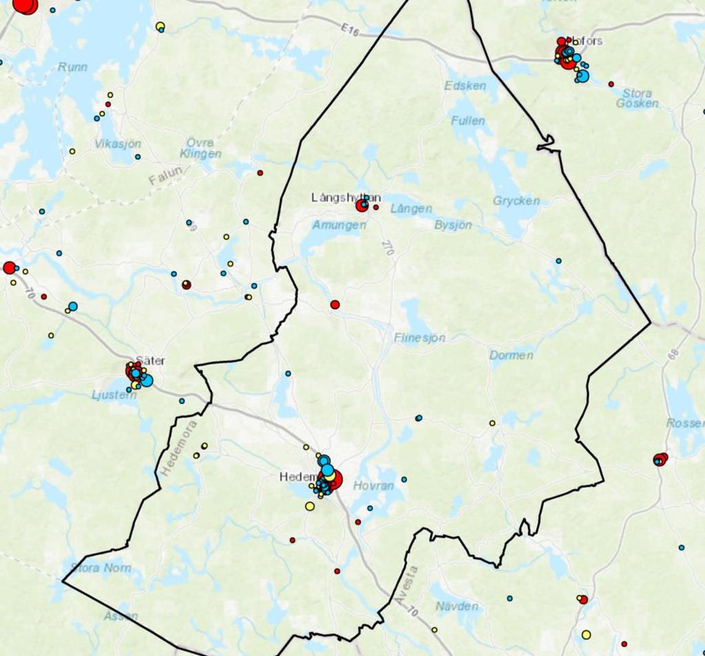Handelns geografiska struktur kommunen 69 I dagsläget är kommunens handel koncentrerad till centralorten Hedemora.