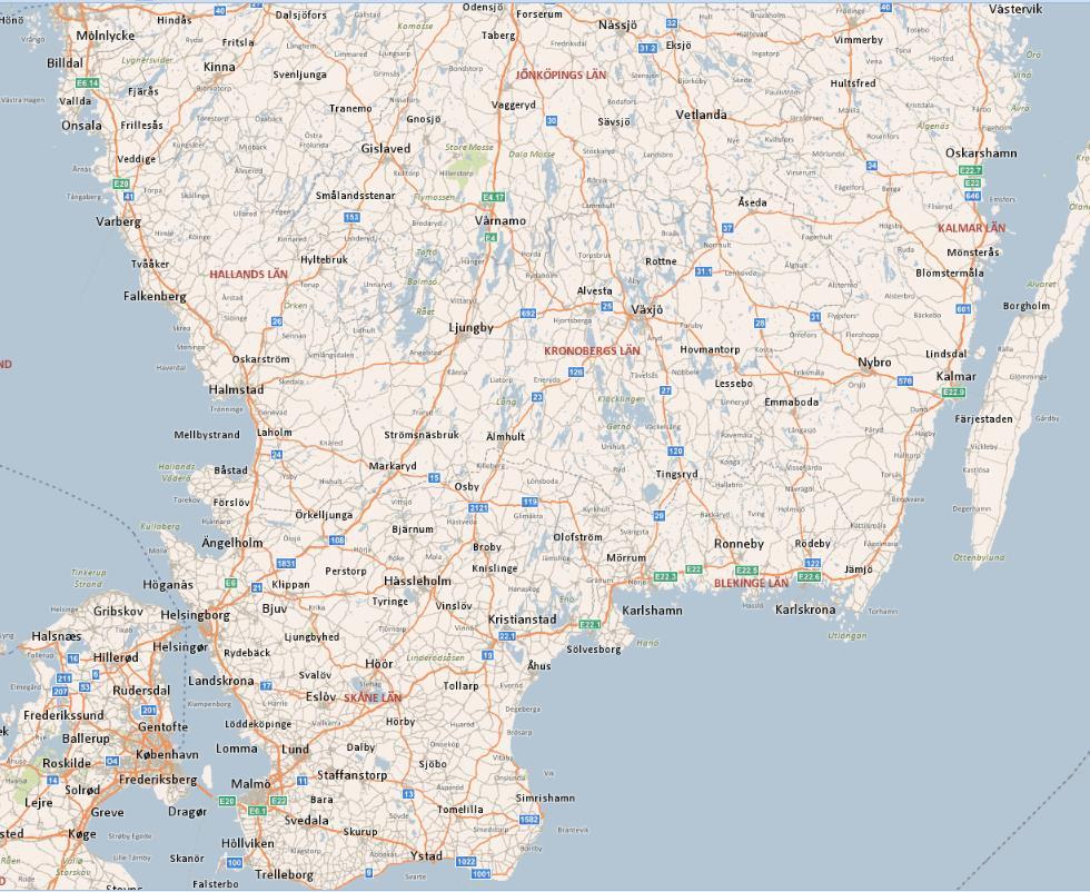 VGR 9 % UA1d resandeprognos (möte Bjärnum/Knäred) Övrigt 3 % Halland 4 % 12% Kronoberg 4