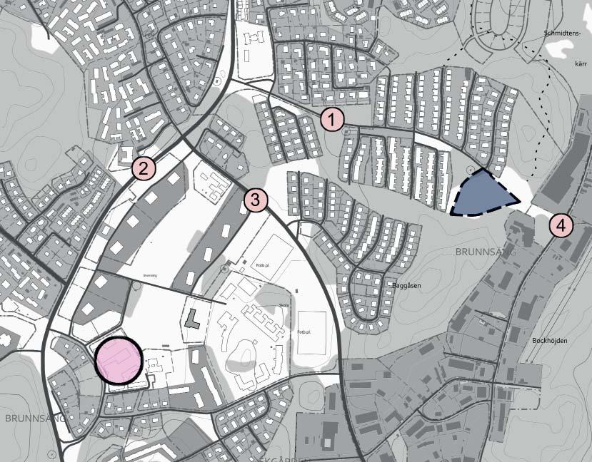 Tidigare ställningstaganden Översiktsplan Planområdet är inte i sig utpekat i översiktplan. Det är däremot stadsdelen Brunnsäng som beskrivs som en stadsdel som ska förtätas.