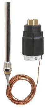 AVT (termostatdel) Självverkande P-regulator för temperaturreglering. I kombination med VG och VGF-ventiler används regulatorn primärt vid tappvarmvattenproduktion.