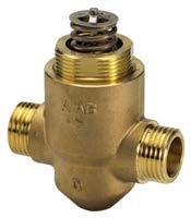 Terminalventil VZ VZ 2 är en 2-vägsventil, VZ 3 är en 3-vägsventil och VZ 4 är en 4-vägsventil för reglering av varmt- och/eller kallt vatten i fancoils, små värme- och kylapparater i