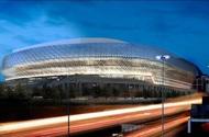 Nybyggnad av multifunktionsarena i Johanneshov Tele2 Arena Beklädnad av fibercement på undersida entrétak och fasadbeklädnad samt fuktbeständigt vindskydd och inklädnad undersida läktargradänger tot