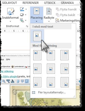 Word Se till att bilden följer med texten Bilder bör
