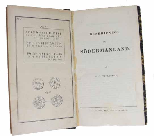 vii, (1), 220 sidor + 5 litograferade planscher; (4), 172 sidor + 8 litograferade planscher. Bandet är nött.