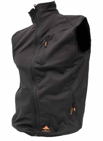 Kläder med värme Modell: AJ9 FireSoftshell Soft-shell vast med inbyggd värme 3-lager soft-shell material Stort vämreelement på ryggen Bekväm skydd mot kyla