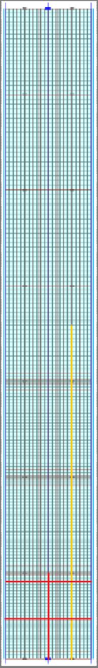 I facket har snitt för max fältmoment (xl = 11,53 m) samt ett snitt nära stöd två