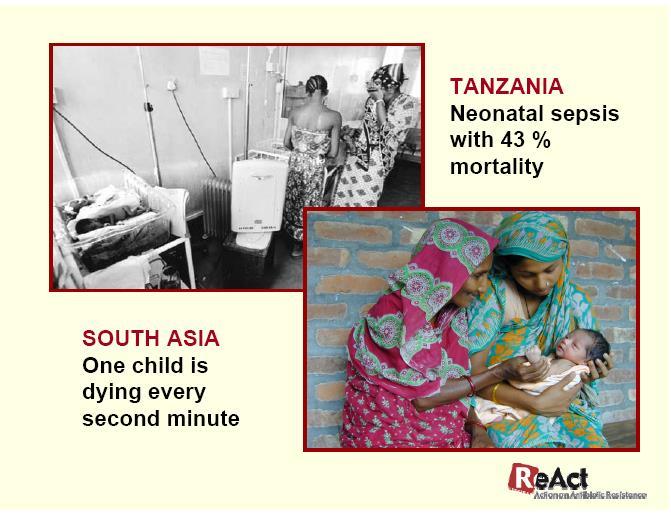 dödsfall/år, neonatal sepsis, Indien