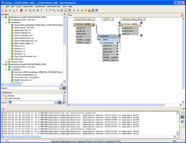 1.4 Aggregera skiktet 2_Dissolve över attributerna GRIDCODE och EU_CD med hjälp verktyget Aggregate i FME 2009 och spara resultatet i skiktet 3_Aggregate Tidsåtgång: 50 minuter 1.