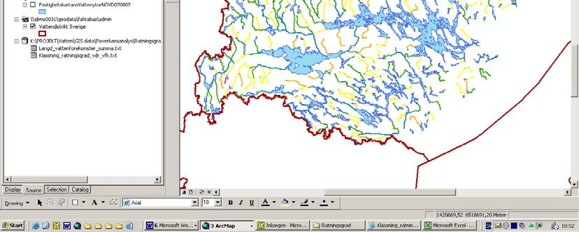 71 then num = 5 Elseif [Langd_ratning_vattenforekomst.sum_LENGTH] = [LENGTHVFK3] then num = 1 End if 3.