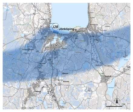 6.5 Stationsalternativ som inte analyseras vidare 6.5.1 Stationsalternativ J2B, Vättern centralt via bibana J2B hög tillgänglighet till ett stort antal potentiella målpunkter och arbetsplatser för ankommande resenärer.
