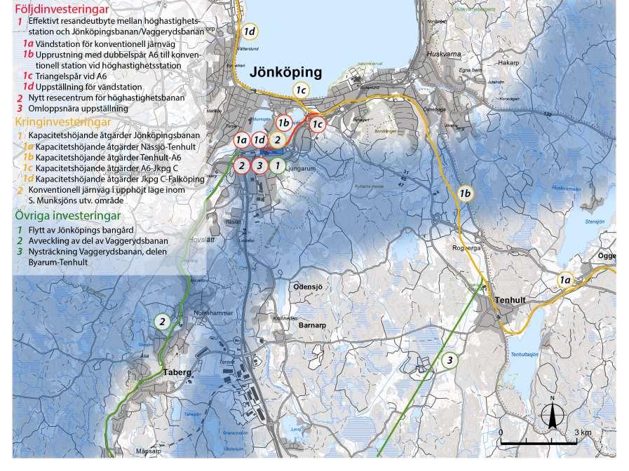 7.2.2 Stationslägets följdinvesteringar Följdinvesteringar är objekt som erfordras tillsammans med utbyggnaden av anläggningen för höghastighetsjärnväg för att denna skall fungera som avsett.