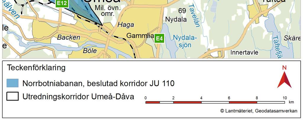1-1. Beskrivning av förutsättningar samt effekter och konsekvenser för miljön har gjorts utifrån de planerade åtgärdernas förväntade influensområde, vilket innebär det område som direkt eller