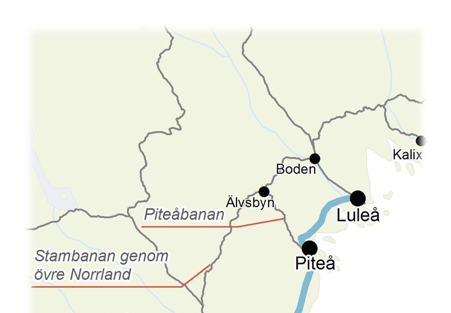 2. Beskrivning av projektet 2.1. Bakgrund Stambanan genom övre Norrland utgör en viktig länk för att tillgodose landets behov av järnvägstransporter genom Norrland.