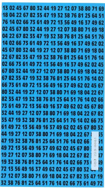 Beskrivning Försluten lott med 1 Bingo bricka och dragningstal printade på luckans insida.