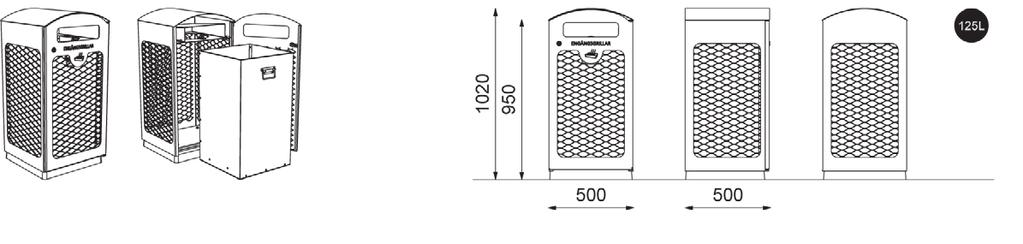 GRILLE engångsgrillbehållre GRILLE är speciellt vsedd för nvänd engångsgrillr. En seprt innerdel förhindrr tt värme från grillrester trnsporters till ytterdelen. MATERIAL & UTFÖRANDE: Stomme: Stål.
