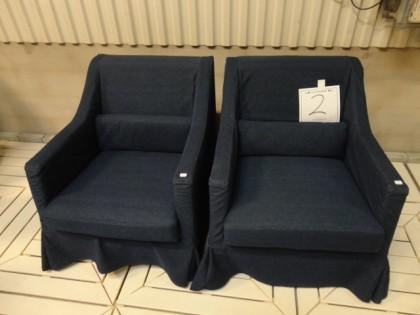 00 kr exkl moms Fåtöljer blått tyg 2st
