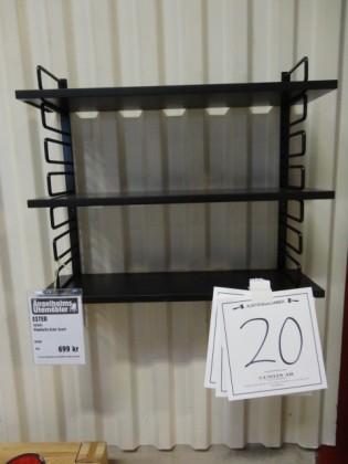 Hylla Ester svart 58 x 16 x 59,5